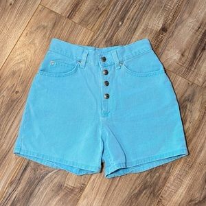 Vintage Lee Blue Button Fly Shorts